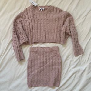 Knit Sweater and Skirt Set